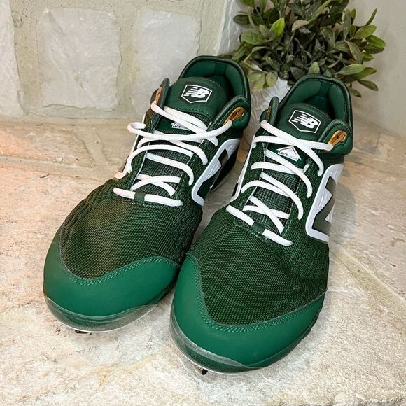 New Balance 3000 V4 Metal Baseball Cleats Green/White sz 17 - Picture 3 of 6